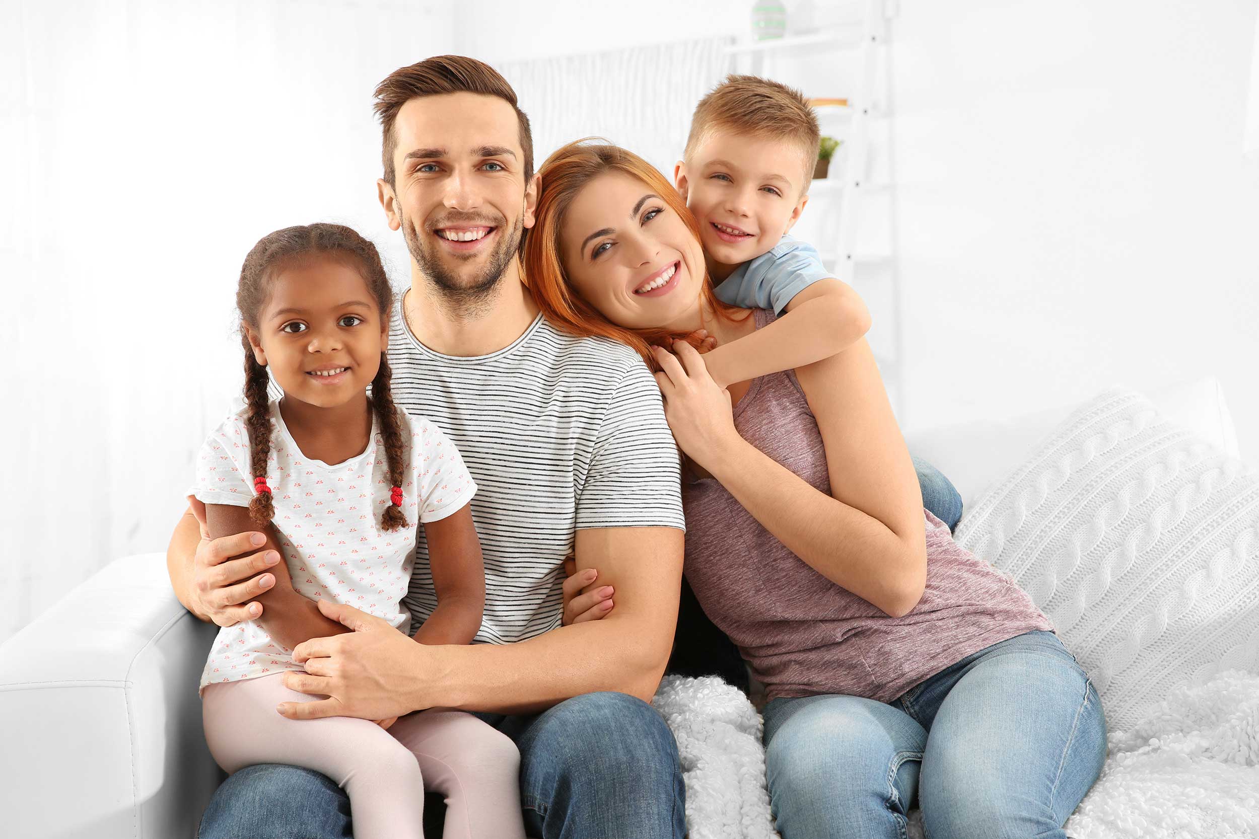 Diverse Family Picture White Family With Black Vhil